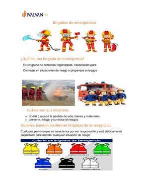 Folleto De Brigadas De Emergencias