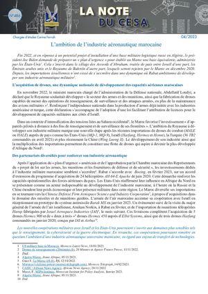 LA NOTE DU CESA N°486