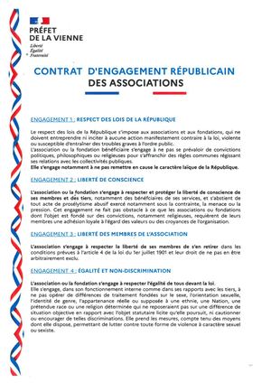 Préfecture Contrat Engagement Republicain Des Associations Juillet 2022