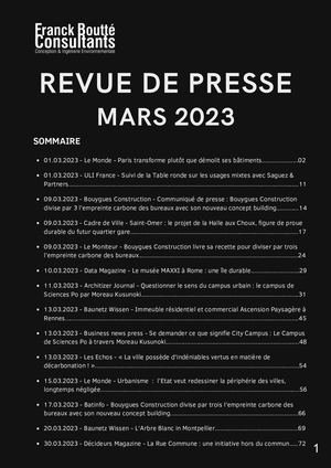 Revue De Presse Mars 2023