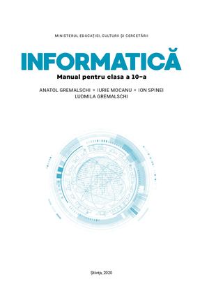 X Informatica (A 2020, In Limba Romana)