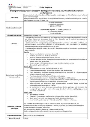 Enseignant Ressource Dispositif De Regulation Scolaire