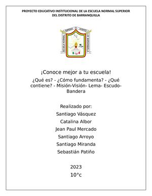 Proyecto Educativo Institucional ENSDB