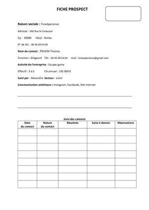 Fiche Prospect Partie 1
