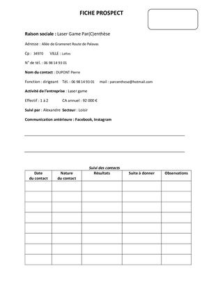 Fiche Prospect Partie 2