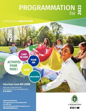 Programmation été | camp de jour 2023