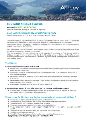 Chargé De Mission Planification 060523