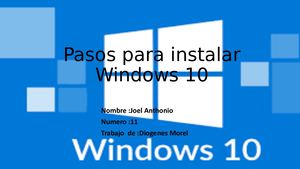 Pasos Para Instalar Windows 10