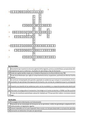 Crucigrama