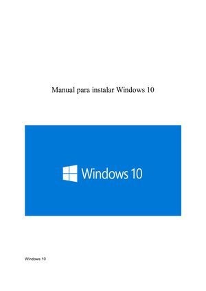 Pasos Para Instalar Windows 10