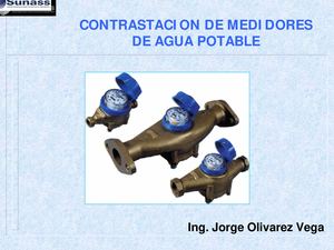 Contrastacion De Medidores De Agua Potable Ing Jorge Olivarez Vega
