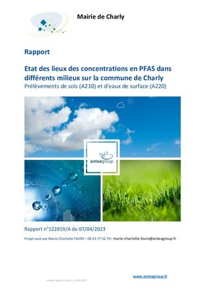 RAPPORT D'ÉTUDE SUR LES PFAS (PERFLUORÉS)_LABORATOIRE ANTEAN GROUP_COMMUNE DE CHARLY