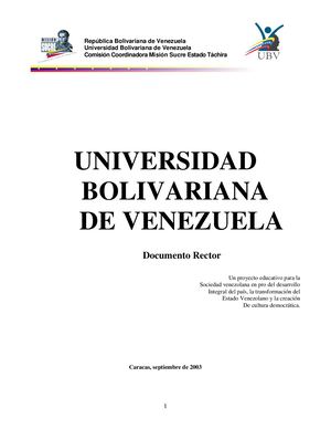 Documento Rector Ubv
