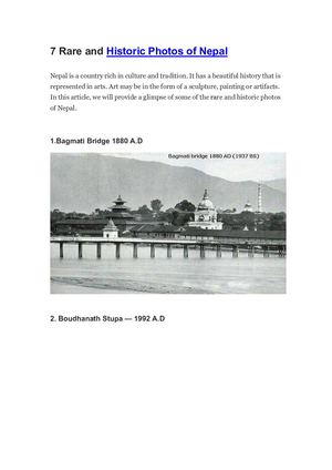 7 Rare And Historic Photos Of Nepal