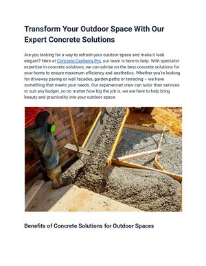 Calaméo - Transform Your Outdoor Space With Our Expert Concrete Solutions
