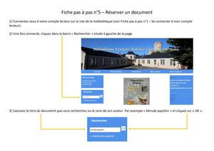 Calaméo - Fiche pas à pas n°5 - Réserver un document