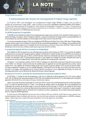 LA NOTE DU CESA N°488