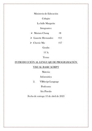 Introducción Al Vbscript