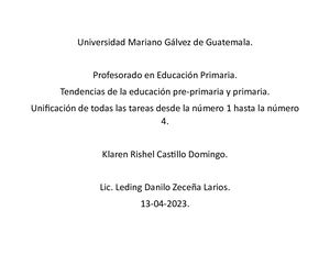 Manual digital de tendencias de la educación primaria y pre-primaria en el siglo XXl