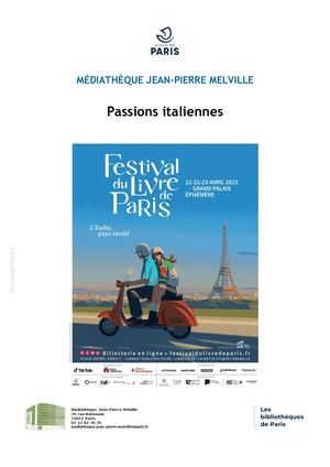 Festival Livre Paris 2023 : Passions italiennes