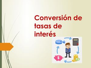 Conversión De Tasas De Interés