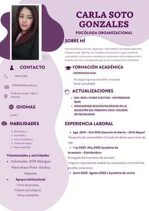 Curriculum Profesional Creativo Morado (1)