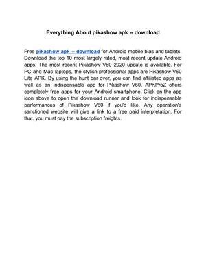 Everything About Pikashow Apk Download