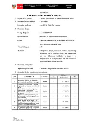 Entrega De Cargo Secretaria General Docx