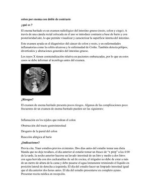 Colon Por Enema Con Doble De Contraste