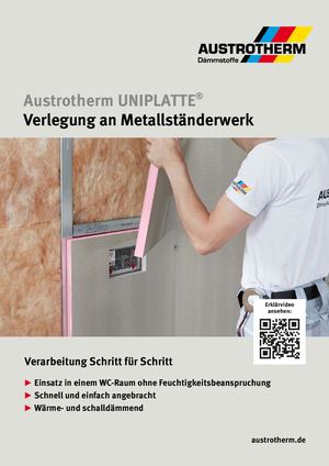 Austrotherm UNIPLATTE Verlegung an Metallständerwerk