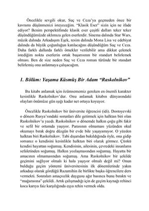 Suç Ve Ceza Kitap İNcelemesi Muhammed Emin Kul