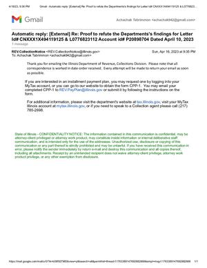 IDOR Rebuttal and notice to all parties of Certificate of Commercial Dishonor