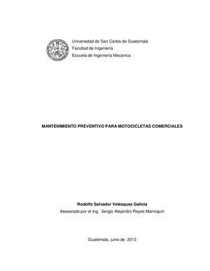 01 Mantenimiento Preventivo Para Motocicletas Comerciales Autor Rodolfo Salvador Velázquez Galicia