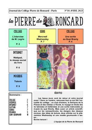 La Pierre de Ronsard - n° 16 Avril 2023