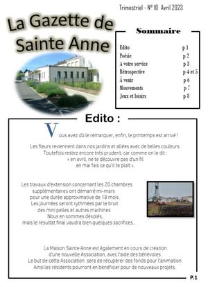 Gazette N°10 Avril 2023