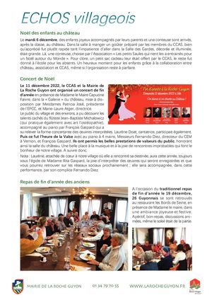 Les Echos Villageois Supplément La Roche-Guyon Infos avril 2023