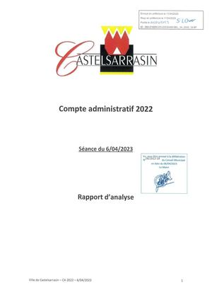 Compte Administratif 2022