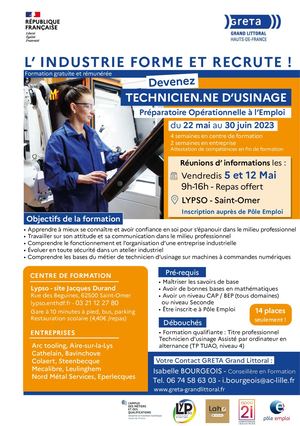 POE technicien usinage 2023