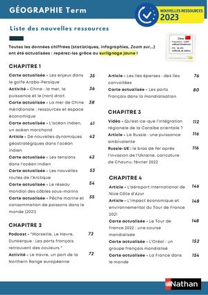 Sommaire - Actualisation Géographie Terminale