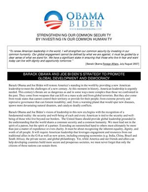 Strengthening Our Common Security by Investing in Our Common Humanity