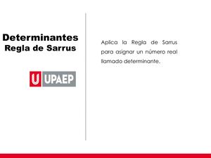 P Determinantes Regla De Sarrus