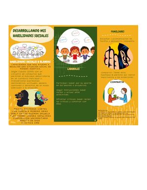 Plegable digital: Desarrollando mis habilidades sociales