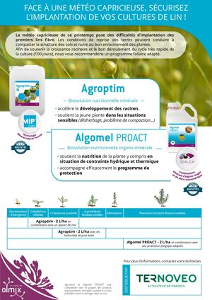 Sécurisez Les Lins Agroptim Et Algomel Proact Ternoveo 18042023