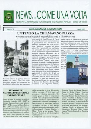 NEWS .... COME UNA VOLTA - 2007 - Anno 2 N 1