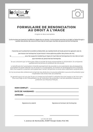 Formulaire Renonciation Droit Image Le Delas