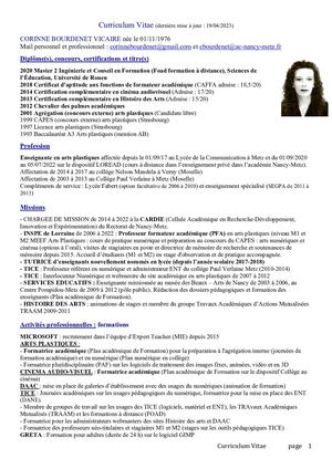 Curriculum Vitae2023