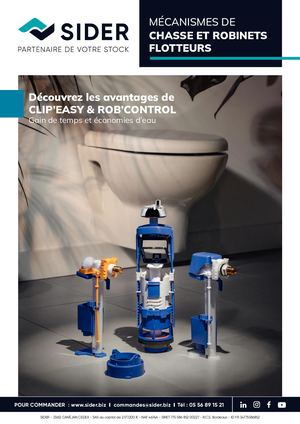 PLAQUETTE MECANISMES DE CHASSE ET ROBINETS FLOTTEURS