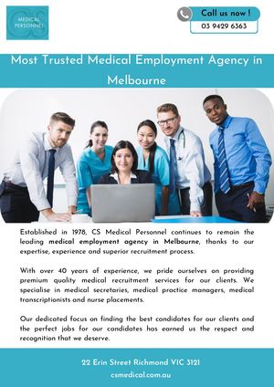 Most Trusted Medical Employment Agency In Melbourne