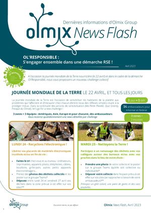 News Flash Avril 2023 Ol Responsible Challenge On S'engage Pour La Planète