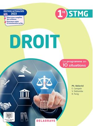 Droit 1re STMG - Collection "Le programme en situations" - 9782206107448